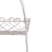 Raft 2 cosuri fier alb vintage 47x24x66 cm