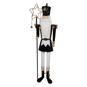 Figurina Spargatorul de Nuci fier alb negru 30x23x103 cm