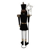 Figurina Spargatorul de Nuci fier alb negru 30x23x103 cm