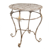 Masa fier alb maro vintage 69x76 cm