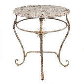 Masa fier alb maro vintage 69x76 cm