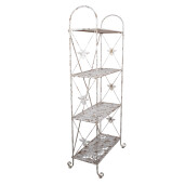 Raft fier alb maro vintage 76x47x177 cm