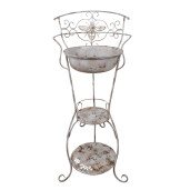 Lavoar decorativ fier alb maro 48x42x108 cm