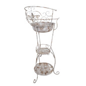 Lavoar decorativ fier alb maro 48x42x108 cm
