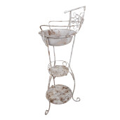 Lavoar decorativ fier alb maro 48x42x108 cm