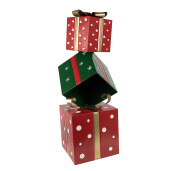 Decoratiune Cadouri Craciun metal multicolor 42x36x92 cm