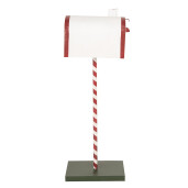 Decoratiune Cutie Postala Craciun metal multicolor 19x33x92 cm