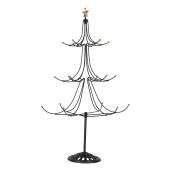 Brad Craciun metal negru auriu Ø 41x71 cm