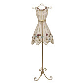 Manechin decorativ metal auriu maro 42x28x151 cm