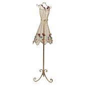 Manechin decorativ metal auriu maro 42x28x151 cm