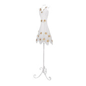 Manechin decorativ metal auriu alb 42x28x151 cm