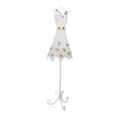 Manechin decorativ metal auriu alb 42x28x151 cm