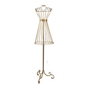 Manechin decorativ metal auriu 42x36x142 cm
