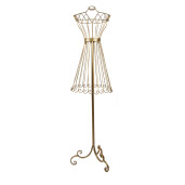 Manechin decorativ metal auriu 42x36x142 cm