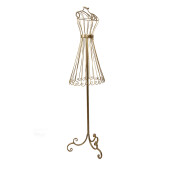 Manechin decorativ metal auriu 42x36x142 cm