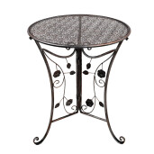 Set mobilier gradina fier maro 60x70 cm, 40x40x94 cm (2)