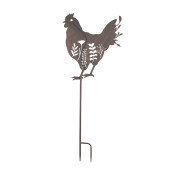 Decoratiune gradina Gaina metal maro 47x2x124 cm