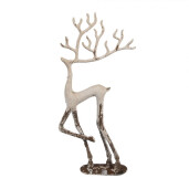 Set 3 figurine Reni fier alb antichizat 51x11x64 cm, 23x7x43 cm, 16x6x28 cm