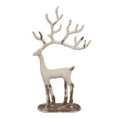 Set 3 figurine Reni fier alb antichizat 51x11x64 cm, 23x7x43 cm, 16x6x28 cm