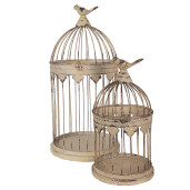 Set 2 colivii decorative metal maro vintage (2) 32x60 cm, 23x40 cm