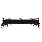 Tava decorativa metal negru 55x20x14 cm