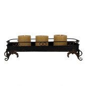 Tava decorativa metal negru 55x20x14 cm