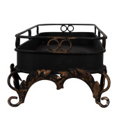 Tava decorativa metal negru 55x20x14 cm