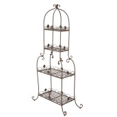 Raft pardoseala metal maro 74x39x160 cm