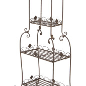 Raft pardoseala metal maro 74x39x160 cm