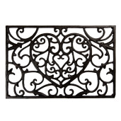 Covoras intrare casa metal maro 59x39x2 cm