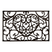 Covoras intrare casa metal maro 59x39x2 cm