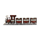 Trenulet decor Craciun metal multicolor 95x19x28 cm