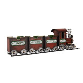 Trenulet decor Craciun metal multicolor 95x19x28 cm