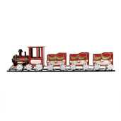 Trenulet Craciun metal multicolor 58x12x14 cm