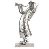 Figurina Inger metal argintiu 30x15x50 cm
