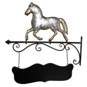 Decoratiune suspendabila Calut metal gri negru 66x3x67 cm