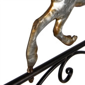 Decoratiune suspendabila Calut metal gri negru 66x3x67 cm