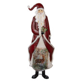 Figurina Mos Craciun metal multicolor 33x16x85 cm