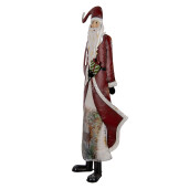 Figurina Mos Craciun metal multicolor 33x16x85 cm