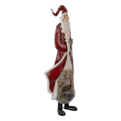 Figurina Mos Craciun metal multicolor 33x16x85 cm