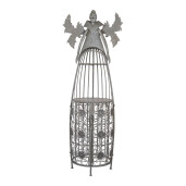 Suport sticle vin Inger metal gri 79x62x207 cm