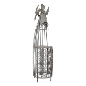 Suport sticle vin Inger metal gri 79x62x207 cm