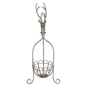Cos decorativ Ren metal gri 28x28x68 cm