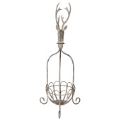 Cos decorativ Ren metal gri 28x28x68 cm