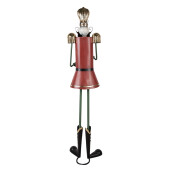 Figurina Mos Craciun metal multicolor 39x39x174 cm