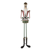 Figurina Mos Craciun metal multicolor 38x47x183 cm