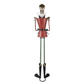 Figurina Mos Craciun metal multicolor 38x47x183 cm