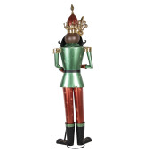 Figurina Mos Craciun metal multicolor 64x48x235 cm