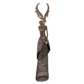 Figurina Ren metal maro 20x11x81 cm