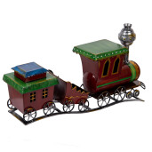 Trenulet Craciun metal multicolor 70x15x36 cm